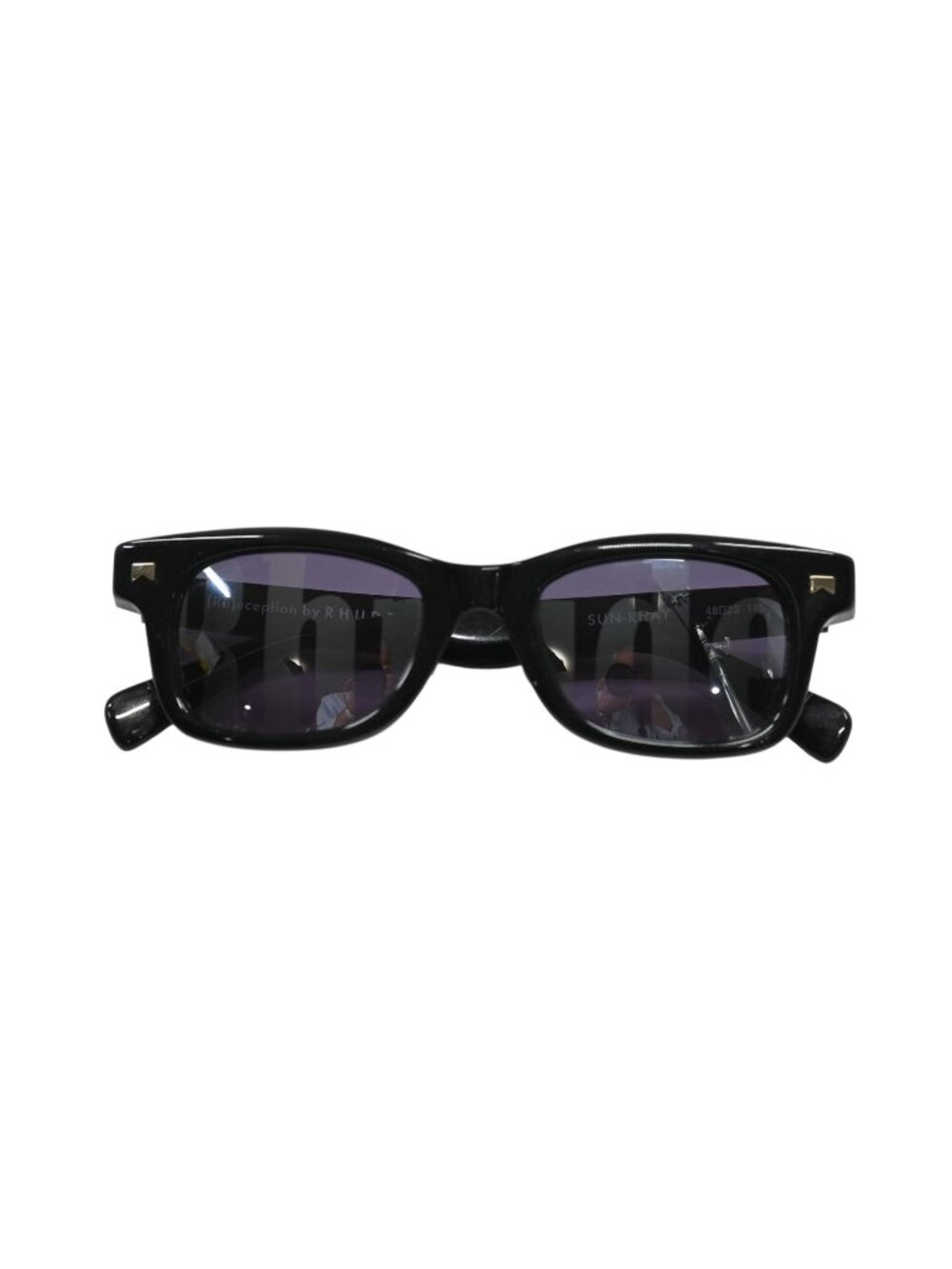 Rhude Sun Rhay Wayfarer Square Sunglasses in Black
